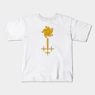 Crop Circle 14 in Gold Kids T-Shirt